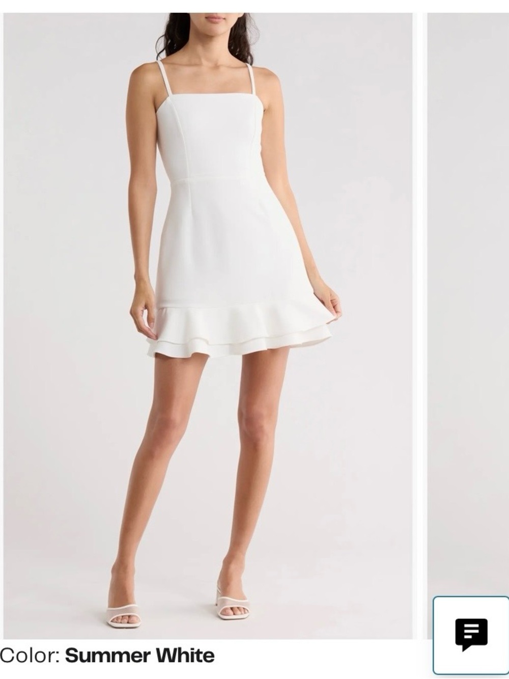 French Connection Summer White Spaghetti-Strap Mini Dress